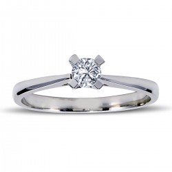 14k White Gold 0.18 Carat Diamond Engagement Ring 1010036