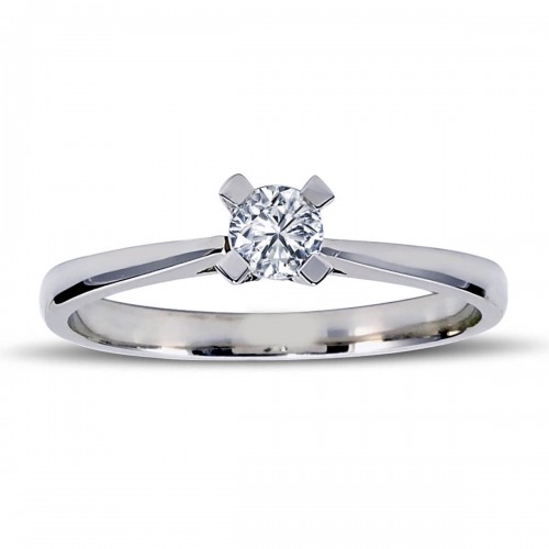 14k White Gold 0.18 Carat Diamond Engagement Ring 1010036