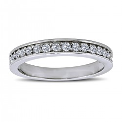 14k White Gold 0.30 Carat Diamond Half Ring 1010068