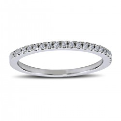 14k White Gold 0,10 Carat Diamond Half Ring 1010080