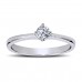 14k White Gold 0.19 Carat Diamond Engagement Ring 1020066