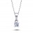 14k White Gold 0.13 Carat Diamond Solitaire Necklace 2010001