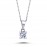 14k White Gold 0,20 Carat Diamond Solitaire Necklace 2010002