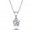 14k White Gold 0.40 Carat Diamond Solitaire Necklace 2010004