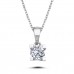 14k White Gold 0.40 Carat Diamond Solitaire Necklace 2010004