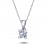 14k White Gold 0.30 Carat Diamond Solitaire Necklace 2010007