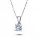 14k White Gold 0.30 Carat Diamond Solitaire Necklace 2010007