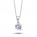 14k White Gold 0.40 Carat Diamond Solitaire Necklace 2010011