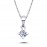 14k White Gold 0.16 Carat Diamond Solitaire Necklace 2010012