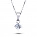 14k White Gold 0.16 Carat Diamond Solitaire Necklace 2010012