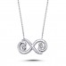 14k White Gold Diamond Infinity Necklace 2010015