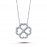 14k White Gold Clover Necklace with Diamonds 2010016 14k White Gold Clover Necklace with Diamonds 2010016