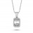 14k White Gold Baguette Diamond Necklace 2020006