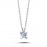 14k White Gold G Color 0,11 Carat Diamond Solitaire Necklace 2030002
