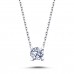 14k White Gold 0.28 Carat Diamond Solitaire Necklace 2030014