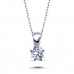 14k White Gold 0.25 Carat Diamond Solitaire Necklace 2040002