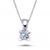 14k White Gold 0.35 Carat Diamond Solitaire Necklace 2040003