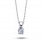 14k White Gold 0.10 Carat Diamond Solitaire Necklace 2040004