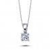 14k White Gold 0.28 Carat Diamond Solitaire Necklace 2040006