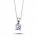 14k White Gold 0.42 Carat Diamond Solitaire Necklace 2040007