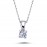 14k White Gold 0.21 Carat Diamond Solitaire Necklace 2040009