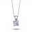 14k White Gold 0,51 Carat Diamond Solitaire Necklace 2040011