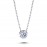 14k White Gold 0.12 Carat Diamond Solitaire Necklace 2010005