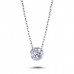 14k White Gold 0.12 Carat Diamond Solitaire Necklace 2010005