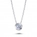 14k White Gold 0.16 Carat Diamond Solitaire Necklace 2040019