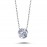 14k White Gold 0,20 Carat Diamond Solitaire Necklace 2040020