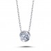 14k White Gold 0,20 Carat Diamond Solitaire Necklace 2040020