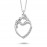 14k White Gold Mother Child Necklace 2040056