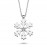 14k White Gold Diamond Snowflake Necklace 2040057