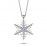 14k White Gold Diamond Snowflake Necklace 2040058