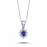 14k White Gold Diamond Oval Sapphire Anturaj Necklace 2050004 14k White Gold Diamond Oval Sapphire Anturaj Necklace 2050004