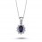 14k White Gold Diamond Oval Sapphire Anturaj Necklace 2050005 14k White Gold Diamond Oval Sapphire Anturaj Necklace 2050005