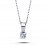 14k White Gold 0.08 Carat Diamond Solitaire Necklace 2070001
