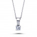 14k White Gold 0.08 Carat Diamond Solitaire Necklace 2070001