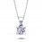 14k White Gold 0.31 Carat Diamond Solitaire Necklace 2070004