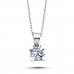 14k White Gold 0.42 Carat Diamond Solitaire Necklace 2070005