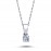 14k White Gold 0.10 Carat Diamond Solitaire Necklace 2070006
