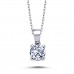 14k White Gold 0.46 Carat Diamond Solitaire Necklace 2070010