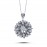 14k White Gold Diamond Gemstone Necklace 2070013