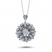 14k White Gold Diamond Gemstone Necklace 2070013