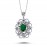 Emerald Necklace with Diamonds in 14k White Gold 2070018 Emerald Necklace with Diamonds in 14k White Gold 2070018