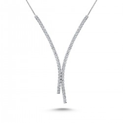 14k White Gold Pılanta Waterway Necklace 2070019