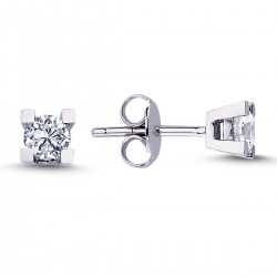 14k White Gold 0.40 Carat Diamond Solitaire Earrings 3010002