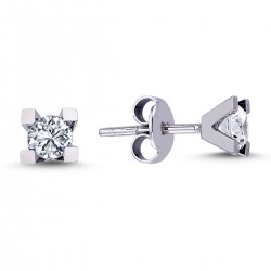 14k White Gold 0.46 Carat Diamond Solitaire Earrings 3010006