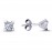 14k White Gold 0.60 Carat Diamond Solitaire Earrings 3010007