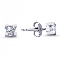 14k White Gold 0.60 Carat Diamond Solitaire Earrings 3010010